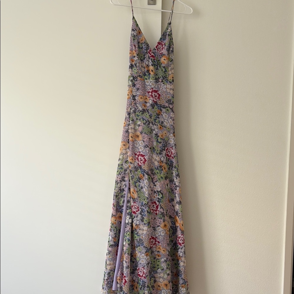 Floral Multicolor Maxi Dress with slit